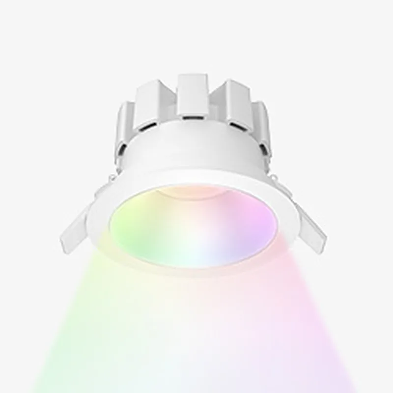 Encore anti glare LED downlight showing the deep baffle and trim ring adapter that reduces glare in commercial interiors