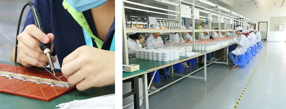ENCORE LED lighting factory assembly line, the production capacity a private label buyer is renting rather than building