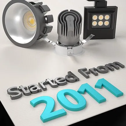 ENCORE LED lighting factory since 2011 — the existing, already-tooled product range a private label buyer is borrowing