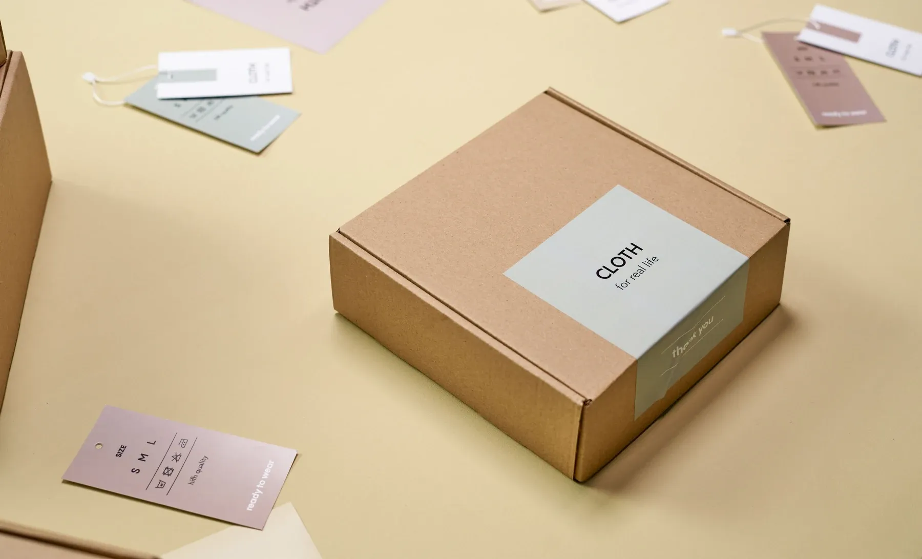 ODM downlights private label packaging — a plain branded carton filled with LED downlights, ready for a customer's own label